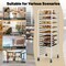 20 Tier Heavy Duty Aluminum Pan Rack Frame with Swivel 4 Wheels and Open Shelves